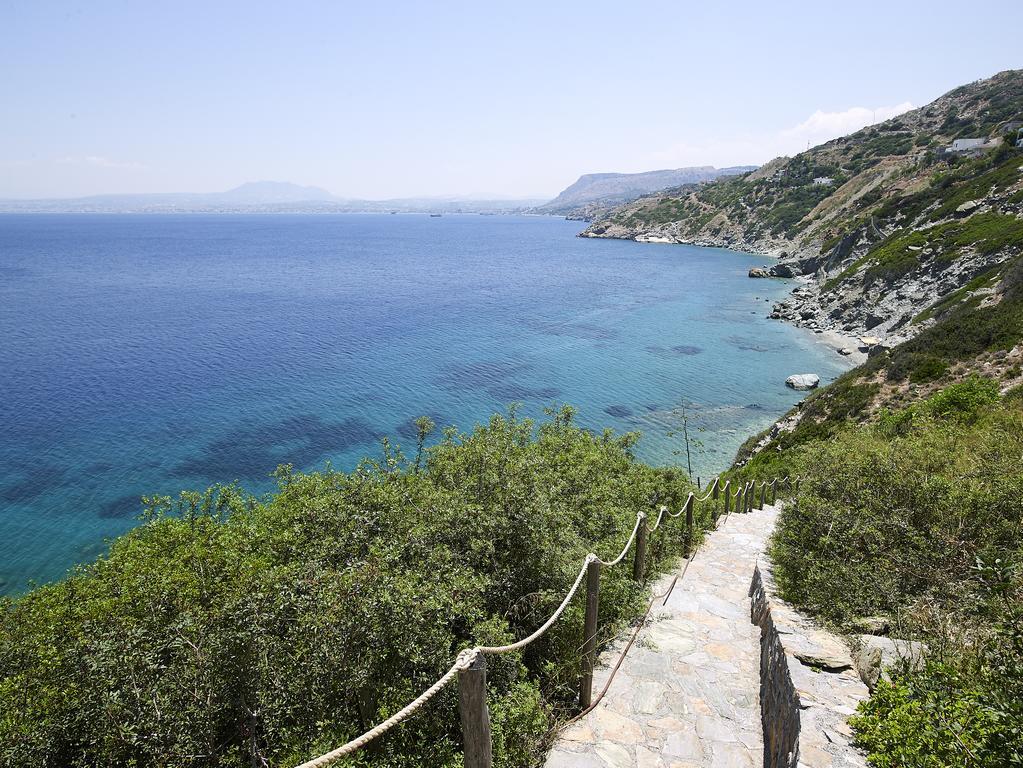 Beachfront Villa In Crete - Epavli Luxury Villa Agia Pelagia Exterior foto