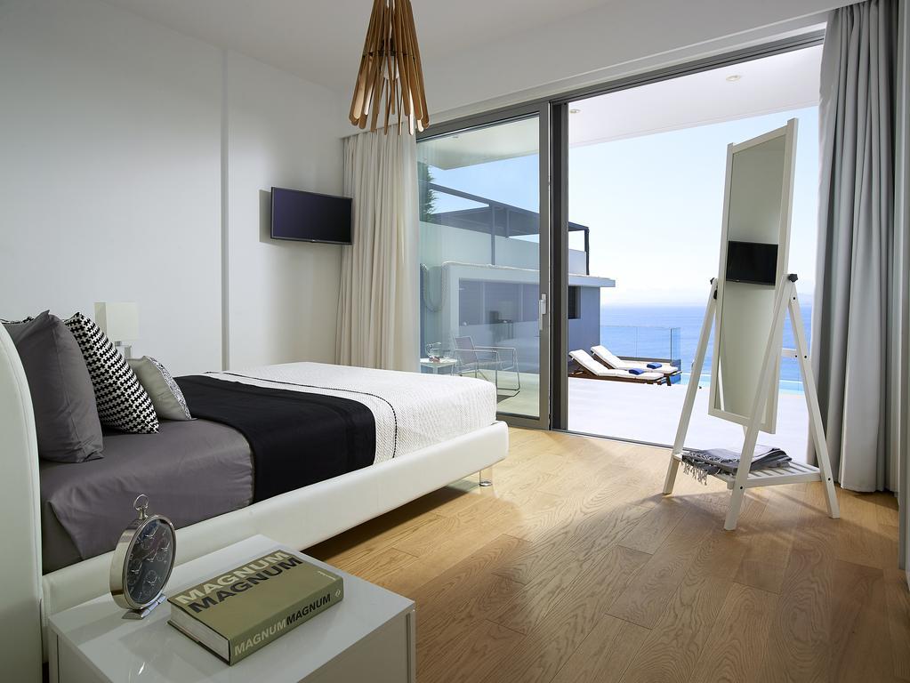 Beachfront Villa In Crete - Epavli Luxury Villa Agia Pelagia Exterior foto